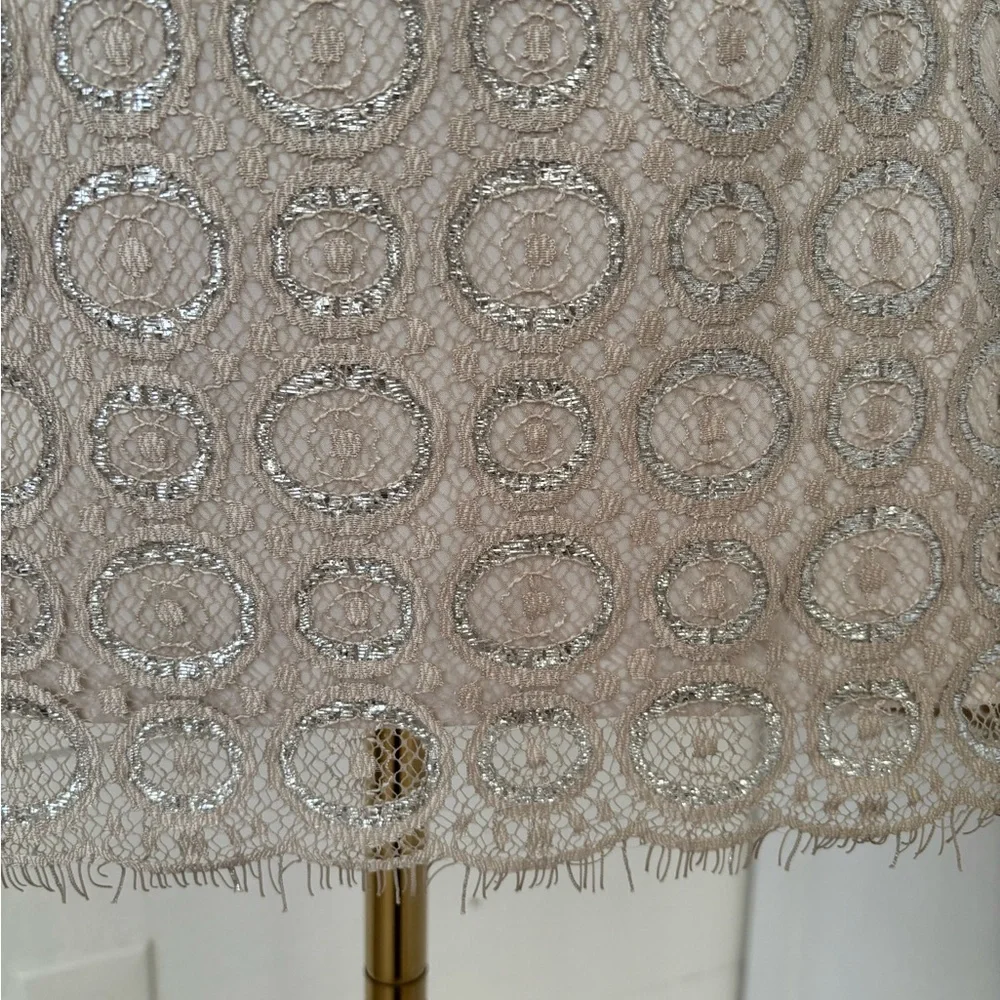 Cynthia Steffe NWT Silver Champagne Lace Cocktail Dress S:2 Formal Wedding Guest - Picture 7 of 7